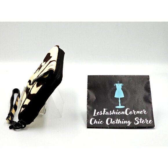 Loeffler Randall Women's Zebra Print Hair Calf Leather Wristlet Clutch 401 - Picture 9 of 14